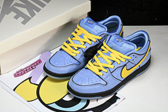 the powerpuff girls x nike sb dunk low “bubbles” fd2631-602