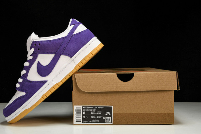 nike sb dunk low pro iso orange label court purple dv5464-500