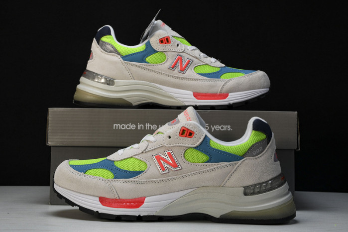 new balance 992 white neon cyan m992da