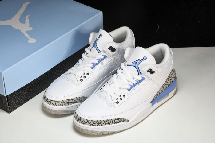 air jordan 3 retro “unc” white ct8532-104