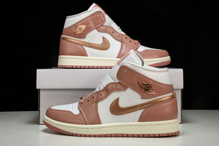 air jordan 1 mid se“red stardust” fb9892-670