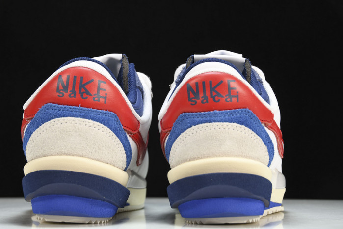 sacai x nike cortez white red navy blue dq0581-100