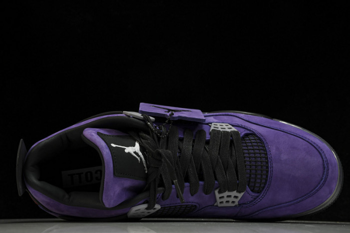 travis scott x air jordan 4 retro purple aj4-766296