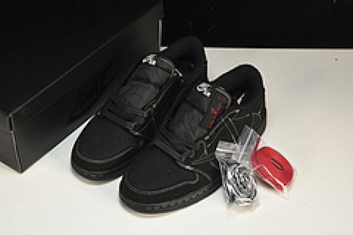 travis scott x air jordan 1 low "black phantom" dm7866-001