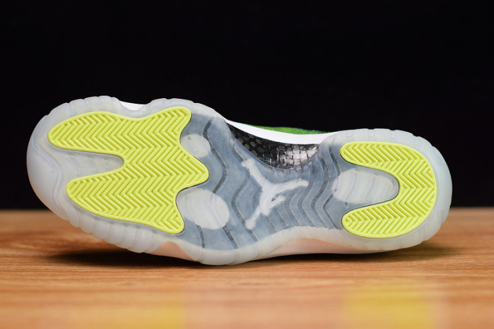 jordan 11 retro low green snakeskin - 528895-033