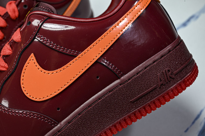 Nike Air Force 1 Low Patent Leather Dark Team Red IO4489-601