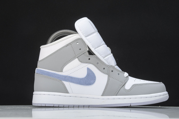 air jordan 1 mid wolf grey aluminum bq6472-105