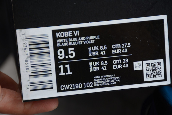 zoom kobe 6 white/blue-purple cw2190-102
